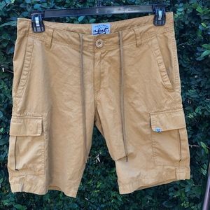 LOST size 31 caramel brown cargo board shorts